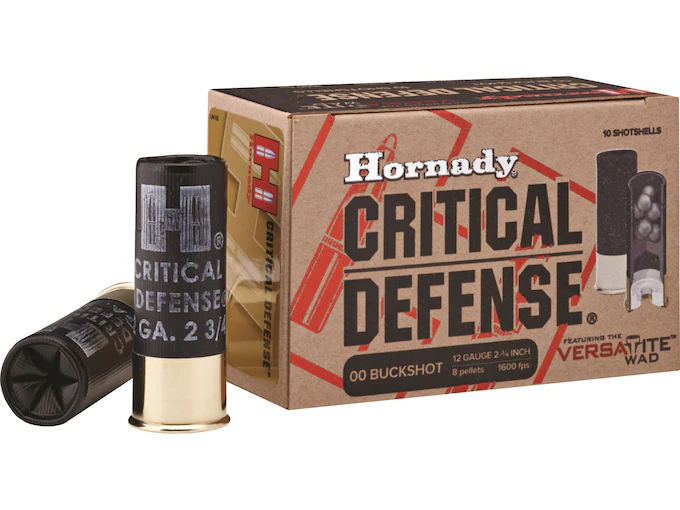 Authentic Hornady Critical Defense 12 Gauge Buckshot Ammo 2-3/4″
