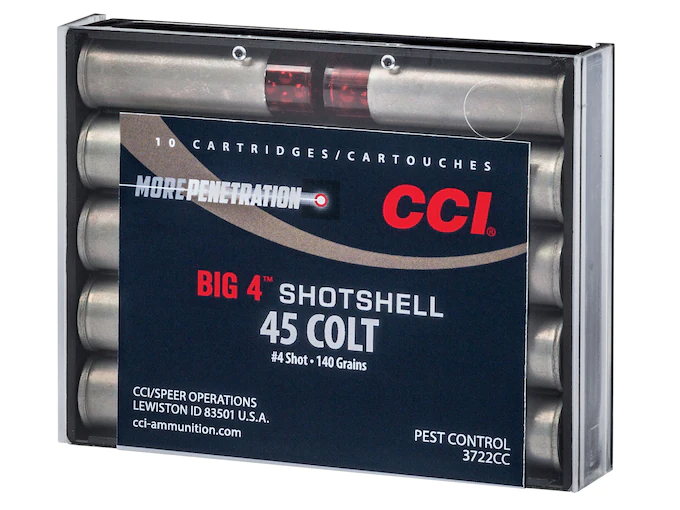 Get CCI Big 4 Shotshell 45 Colt (Long Colt) Ammo 140 Grain Lead Shot 200 rounds Online